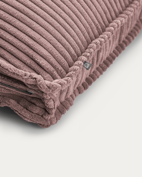 Blok Подушка из розового вельвета с широким швом 60 x 60 см от интернет-магазина IDODOM.RU