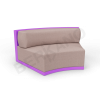 Диван полукруглый Fame с подушкой Deep Violet, Cappuccino