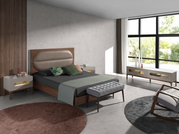 Банкетка 5107/WD1404 с обивкой из темно-серой ткани от интернет-магазина IDODOM.RU