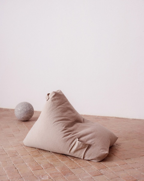 Calu Бежевый пуф из 100 % хлопка от интернет-магазина IDODOM.RU