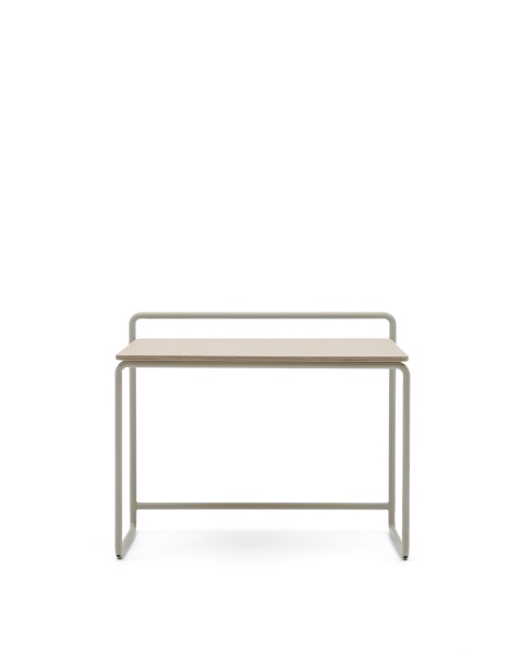 Tinn Письменный стол из ясеневого шпона с бежевой металлической конструкцией, 75 x 45,5 от интернет-магазина IDODOM.RU