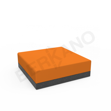 Пуф Quarter modular с подушками Black Granite, Orange
