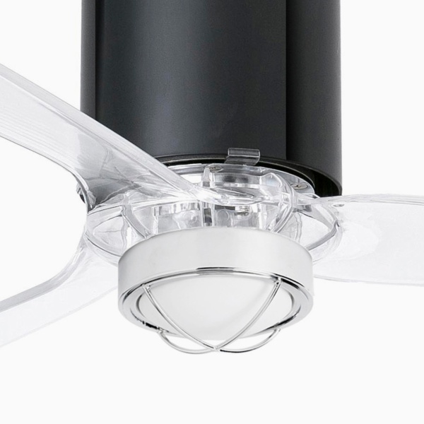 Потолочный вентилятор Mini Tube Fan LED черный/прозрачный 128 см от интернет-магазина IDODOM.RU