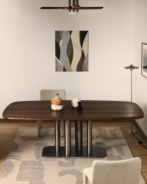 Абстрактный холст Marvilo серо-горчичного цвета 60 x 90 см от интернет-магазина IDODOM.RU