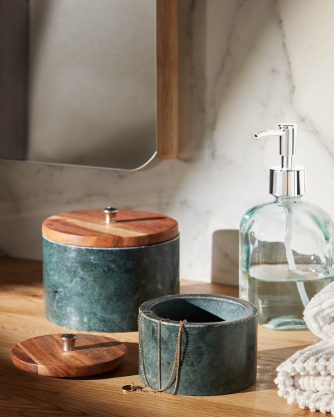 Karla контейнер для ванной комнаты зеленый большой от интернет-магазина IDODOM.RU