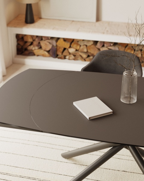 Раздвижной стол Yodalia 130 (190) x 100 cm стекло от интернет-магазина IDODOM.RU