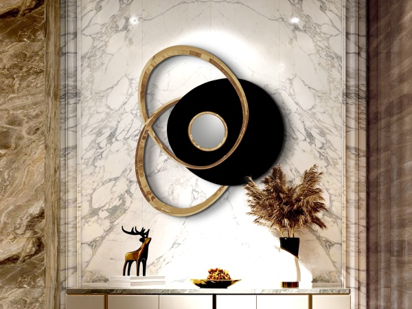 Trio Настенная скульптура черная/розовое золото от интернет-магазина IDODOM.RU