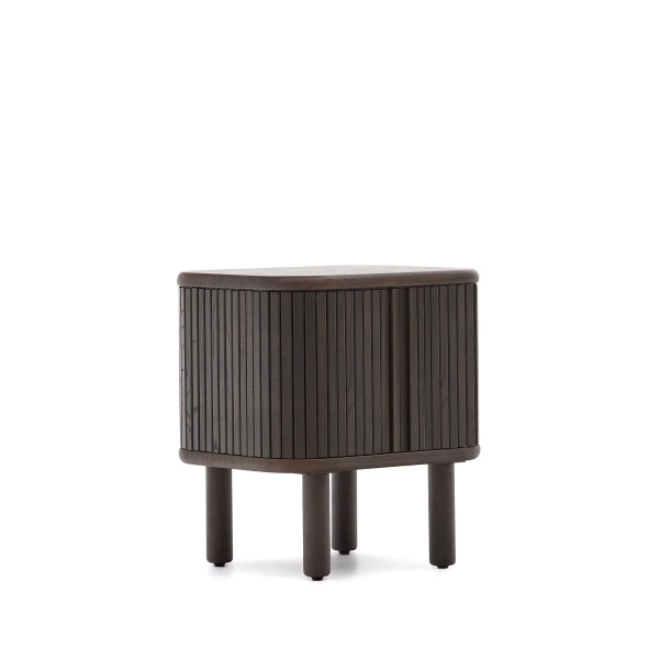 Mailen Прикроватная тумбочка из ясеневого шпона с темной отделкой 50 x 55 см от интернет-магазина IDODOM.RU