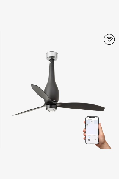 Потолочный вентилятор Eterfan матовый черный 128 см от интернет-магазина IDODOM.RU