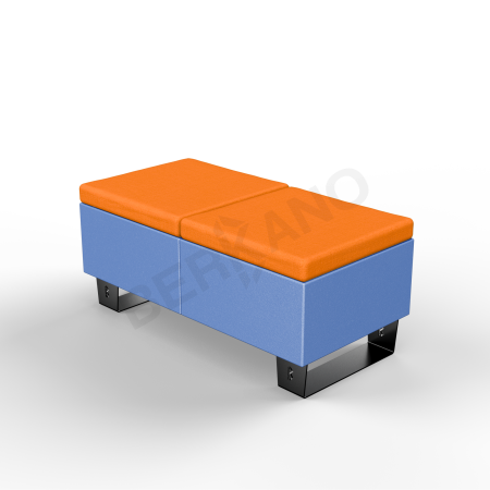 Скамейка Brick 120 Wave Blue, Orange