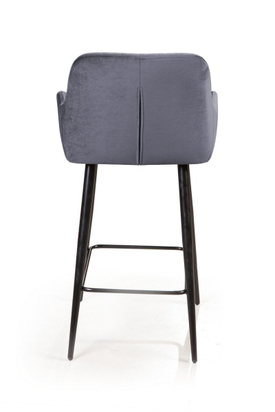 Стул полубарный Robert поворотный 360 градусов, бархат серый 27 от интернет-магазина IDODOM.RU