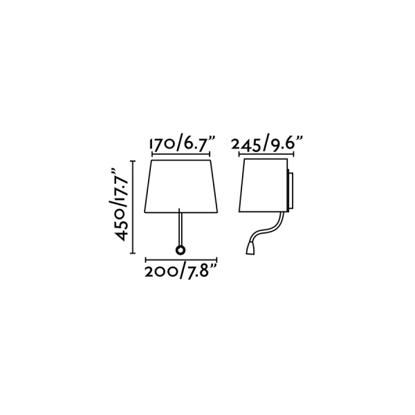 Бра Sweet с ридером черное от интернет-магазина IDODOM.RU