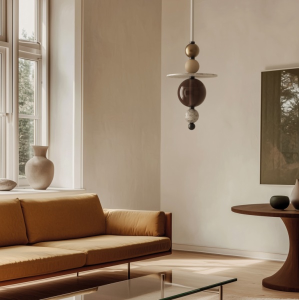 Подвес вертикальный Yma с 5 акс. WHITE, METAL ORO MATE, FUME GRIS 20CM, ALABASTRO 35CM от интернет-магазина IDODOM.RU