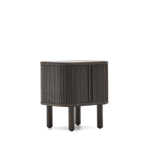 Mailen Прикроватная тумбочка из ясеневого шпона с темной отделкой 50 x 55 см от интернет-магазина IDODOM.RU