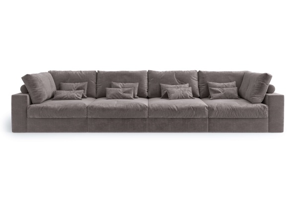 Диван Элизиум прямой четырехместный - Эконом микровелюр