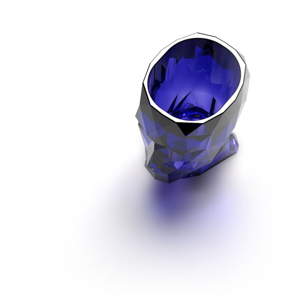 Кашпо Adan Nano Glossy сапфировое от интернет-магазина IDODOM.RU