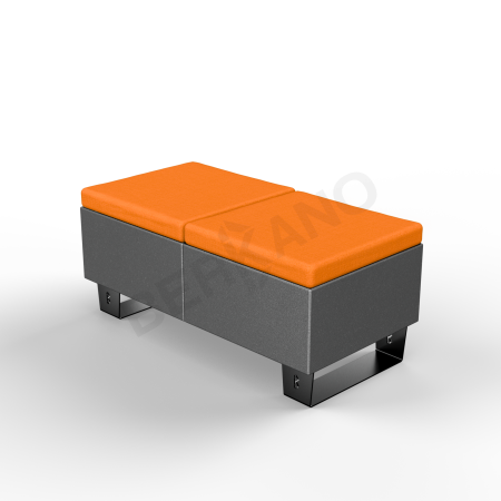 Скамейка Brick 120 Coal Black, Orange
