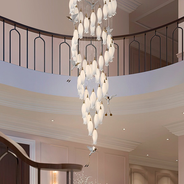 Люстра Cloyd ARGANA C60 / выс. 293 см - керамика - E14 - белый (арт.11240) от интернет-магазина IDODOM.RU