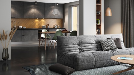 Диван ДеФранс™️ прямой 3-х местный - Ямайка шенилл уличная