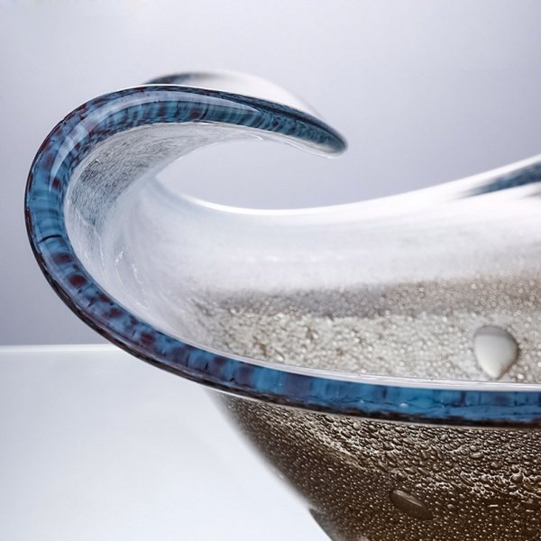 Ваза Cloyd BOYOMA Vase / шир. 42 см - сер. стекло (арт.50036) от интернет-магазина IDODOM.RU