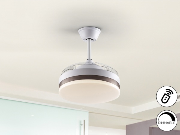 Мини вентилятор с подсветкой Vento белый Ø40 DIM от интернет-магазина IDODOM.RU