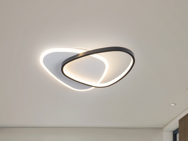 Потолочный/настенный светильник Romo черно-белый от интернет-магазина IDODOM.RU