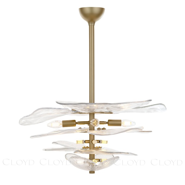 Люстра Cloyd ASPASIA C12 / Ø67 см - латунь светл. (арт.11654) от интернет-магазина IDODOM.RU