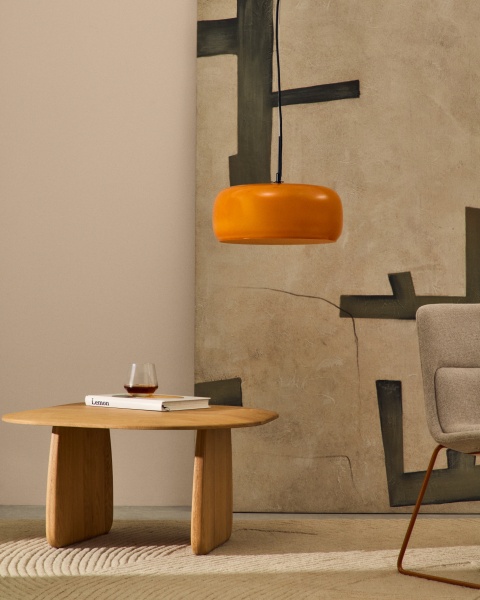 Подвесной светильник Reig из оранжевого стекла Ø 38 см от интернет-магазина IDODOM.RU