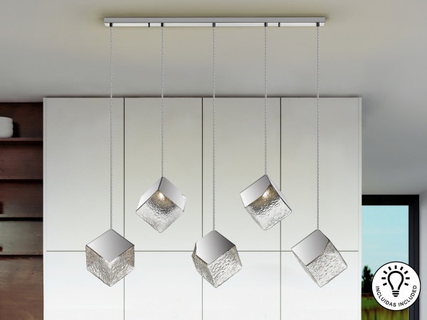 Подвесной светильник Priscila 5L хром от интернет-магазина IDODOM.RU