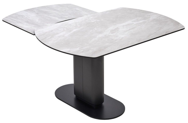 Стол обеденный Gerda (140+60) керамика матовая светлая, поворотный механизм от интернет-магазина IDODOM.RU