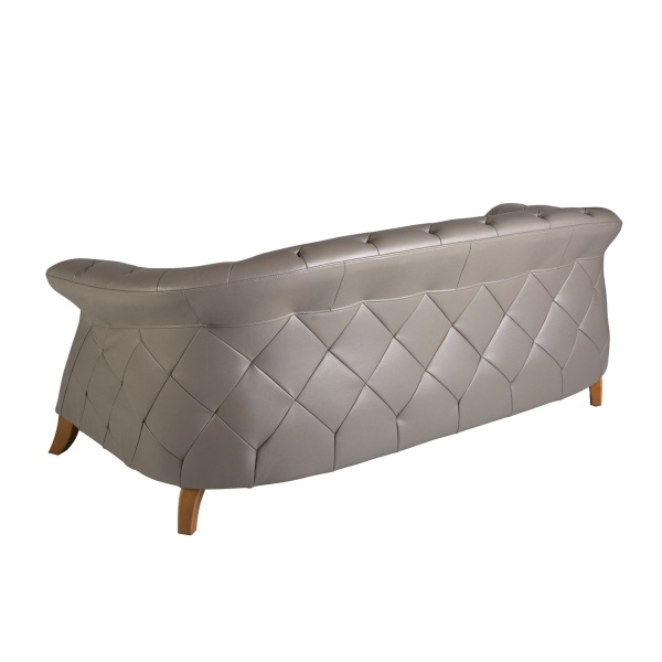 Диван 2-х местный 6187/EX007-2P-T541029 серый кожаный от интернет-магазина IDODOM.RU