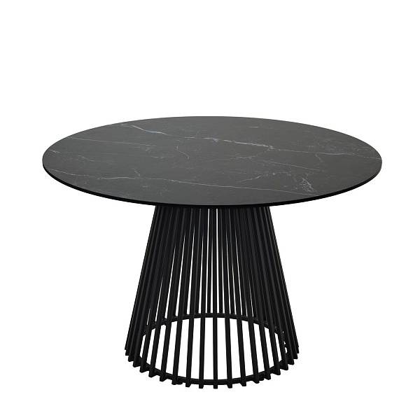 Стол круглый Sirius (120) керамика матовая черная от интернет-магазина IDODOM.RU