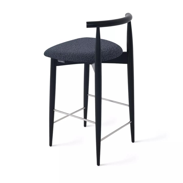 Стул полубарный Diana, бук натуральный (эмаль черная), темно-серый от интернет-магазина IDODOM.RU