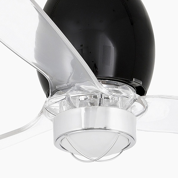 Потолочный вентилятор Mini Eterfan LED мат. черный/прозрачный 128 см от интернет-магазина IDODOM.RU