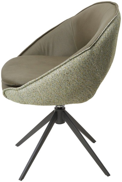 Стул Anna, ткань комби зеленый, поворотный механизм 360 градусов от интернет-магазина IDODOM.RU