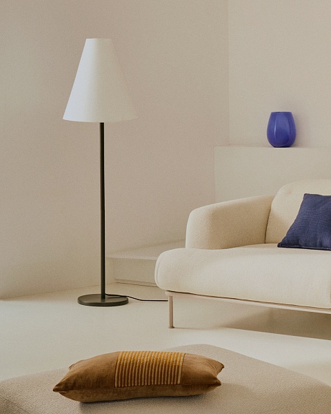 Чехол для подушки Minec синий 100% лен 45 x 45 см от интернет-магазина IDODOM.RU