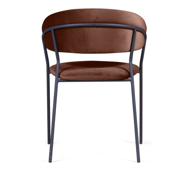 Стул Kelly с подлокотниками, бархат коричневый 12 от интернет-магазина IDODOM.RU