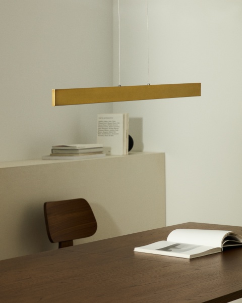 Подвесной светильник Boadella из алюминия с золотой отделкой от интернет-магазина IDODOM.RU