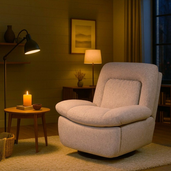 Кресло-глайдер Klim, микромех Rozy ivory от интернет-магазина IDODOM.RU