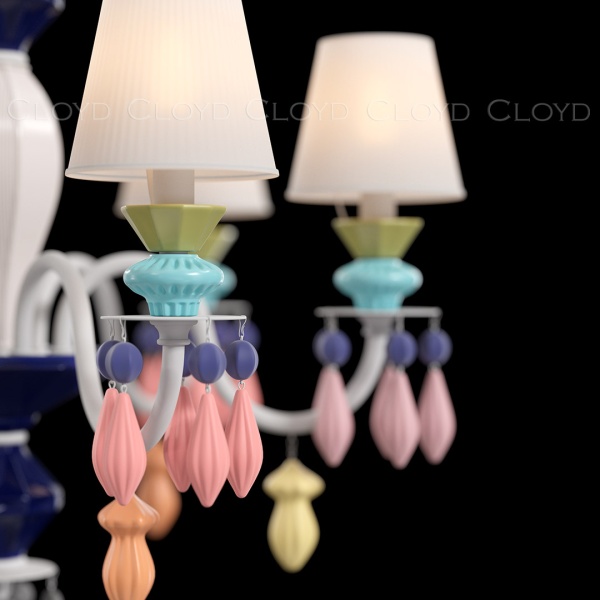 Люстра Cloyd LOTTIE C8 / Ø68 см- цветная керамика - белый (арт.11896) от интернет-магазина IDODOM.RU