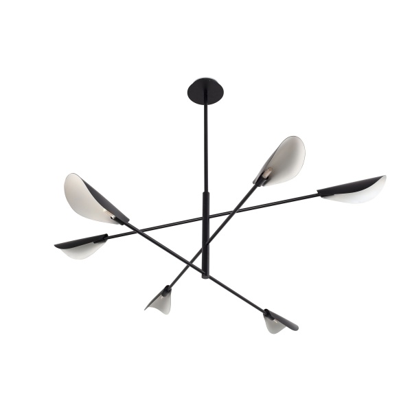Люстра LIGGERA черная 6XG9 от интернет-магазина IDODOM.RU