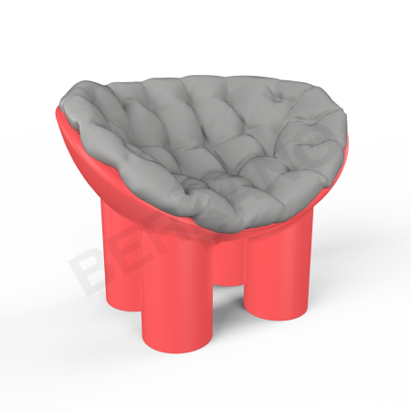 Кресло SLON Chili Red, Gray