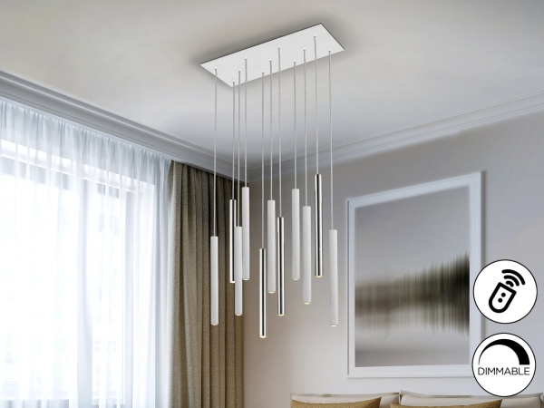 Подвесной светильник Varas 11L белый/хром DIM от интернет-магазина IDODOM.RU