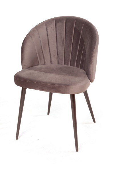 Стул Mont Blanc, бархат антрацит 14 / черный конус от интернет-магазина IDODOM.RU