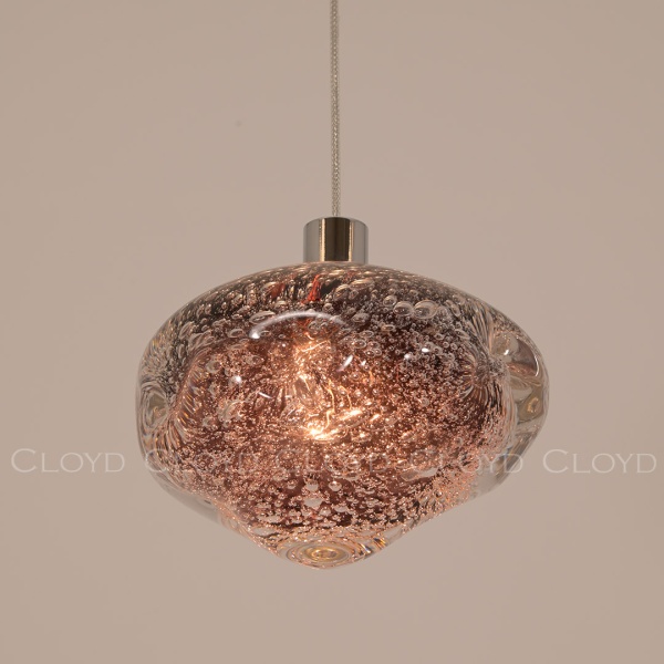 Подвесной светильник Cloyd VOCAL P1 / хром - розовое стекло (арт.11346) от интернет-магазина IDODOM.RU