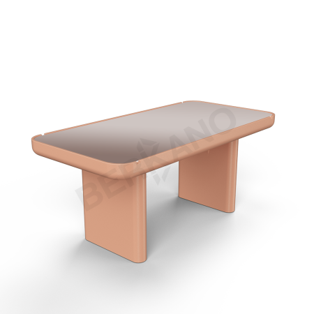 Стол Grace большой со стеклом Terracotta