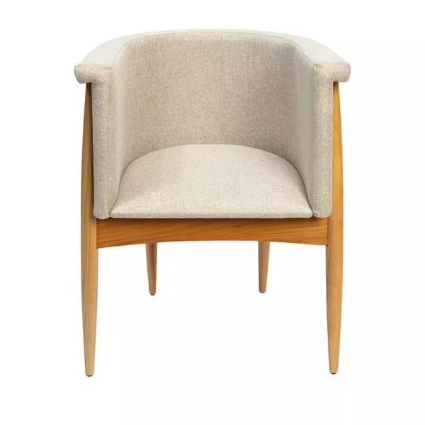 Полукресло Borgese, бук натуральный, рогожка, серый от интернет-магазина IDODOM.RU