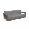 Диван Quarter lounge с подушками кофейного цвета, аксессуар серого цвета