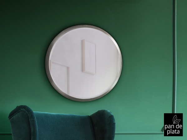 Зеркало круглое Aries 54Ø серебряное от интернет-магазина IDODOM.RU