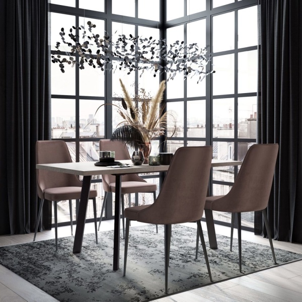 Стол TEO раскладной (120+40), цемент светлый от интернет-магазина IDODOM.RU